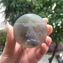 Natural Jade Yellow Dragon Jade golden sand material big Saint return brand pendant pendant features fashion men and women neck Jade