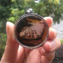Natural Jade Yellow Dragon Jade A goods S925 silver inlaid pendant pendant exquisite fashion men and women neck jewelry Jade gift