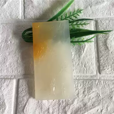 Natural yellow dragon jade safe brand pendant pendant hand playing cards fashion men's and women's couples neck jewelry jade pendant