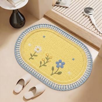 Bathroom absorbent floor mat bathroom non-slip floor mat linen