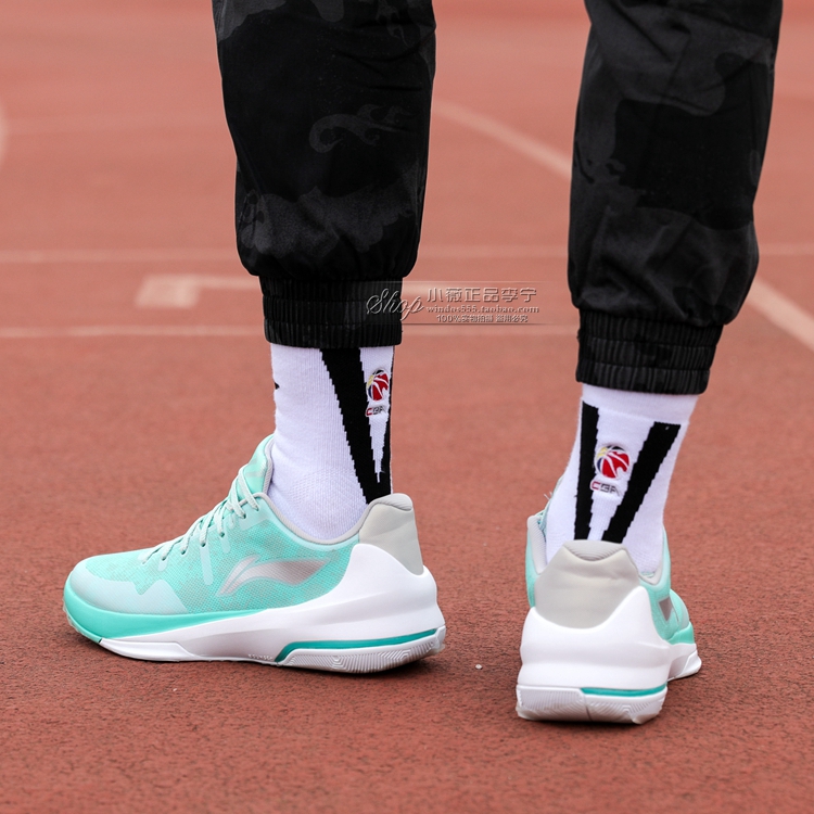Li Ning Blitz 3 Low Top Mint Wade Way 6 Enlightenment 2 Sonic Men's Shock Absorbing Basketball Shoes ABAP011