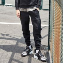 Li Ning Wei pants men loose overalls 2020 Autumn and Winter new warm close casual long pants AKLQ743