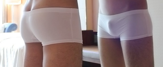 Thời trang đặc biệt Chất liệu cotton rắn màu Hips Quần lót nam Boxer Bump Young Men Sexy Tights Quần lót - Vòng eo thấp quần lót