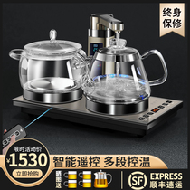 Automatic water supply Electric kettle Household tea table integrated pumping glass tea maker Tea insulation tea set