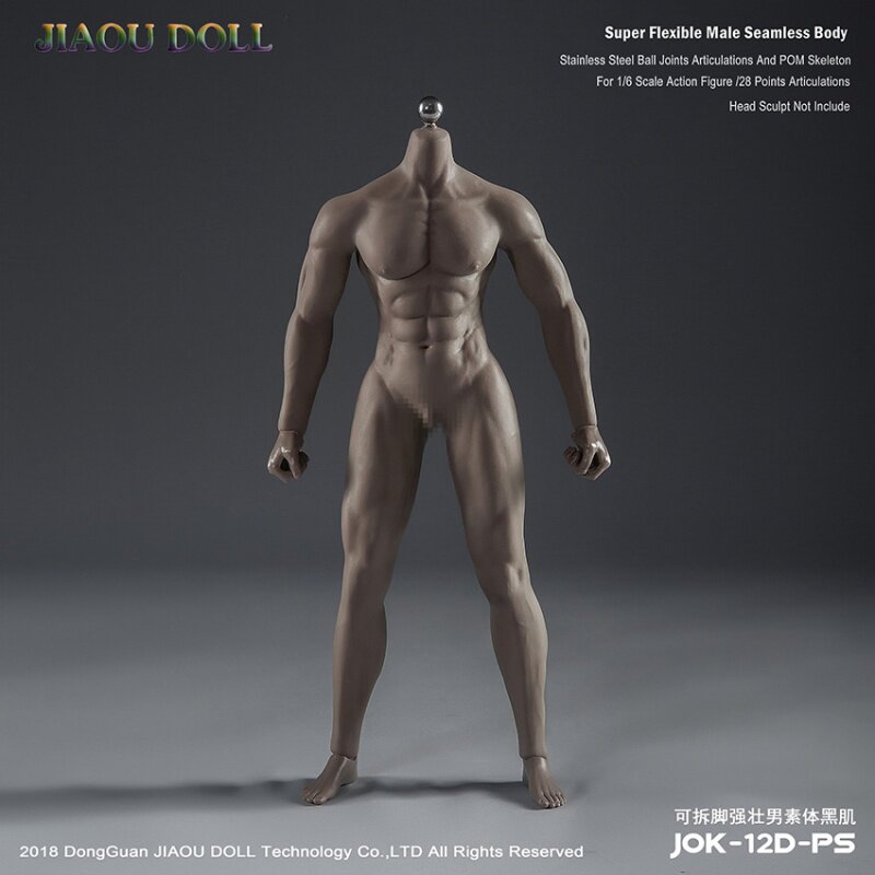 JIAOUDOLL Lan's new men's bag rubber strong body size muscular body 1 6 painting human spot