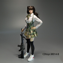 Spot cdtoys M014 1 6 female soldiers tactical jk python uniform skirt pleated skirt armed mother suit
