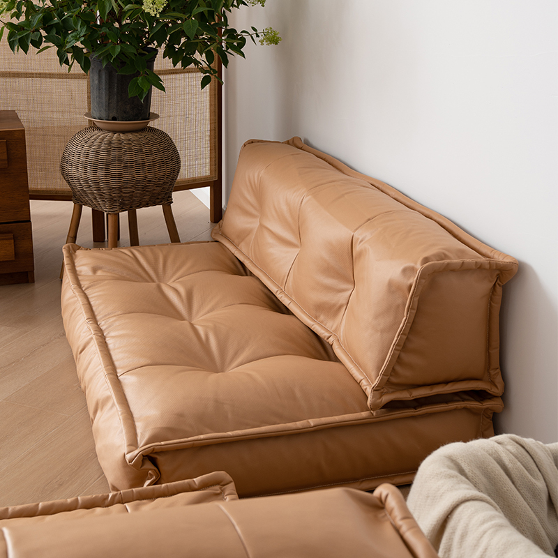 Leather Floor Cushion Japanese-Style Lazy Tatami Mat, Can Lie down and Sleep, Thickened Seat Cushion, No Need to Disassemble and Wash