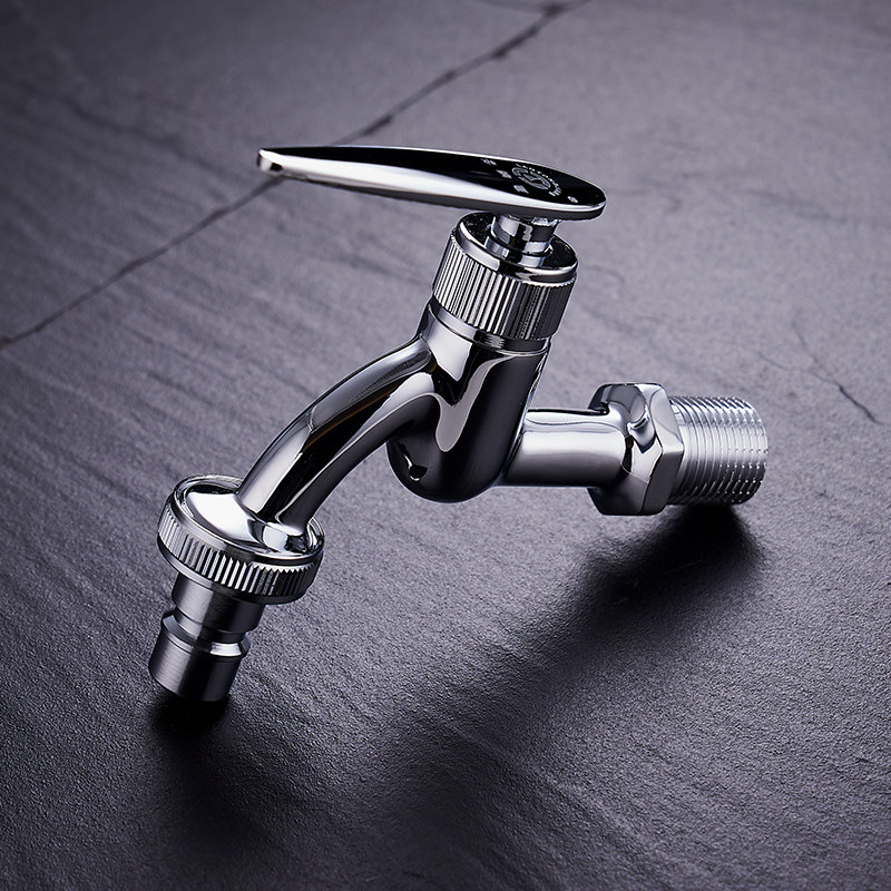 Old coppersmith faucet all copper solid handle faucet single hole hot and cold mop pool faucet LR31919 gold model