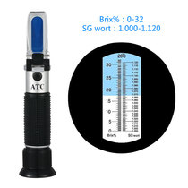 Beer refractometer Beer meter Wort density meter 1 0-1 13 Brix meter 0-32% refractometer