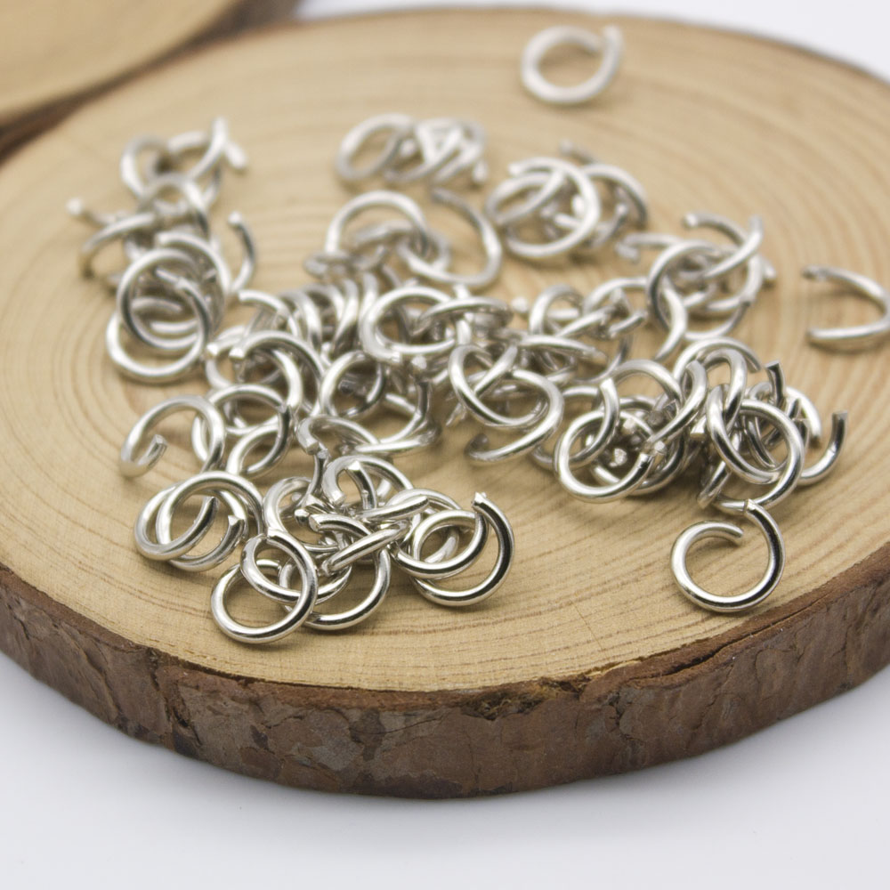 Open small ring mini ring Hyperlink ring connection ring connection ring DIY keychain pendant accessories silver