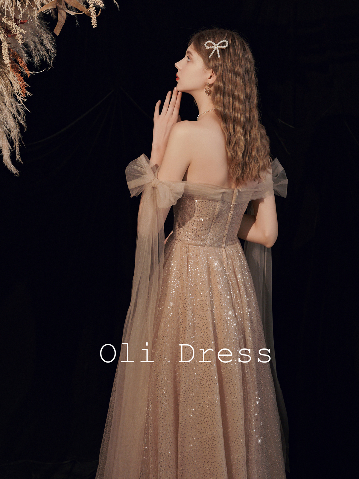 Evening dress, wedding dress, long skirt, tube top, western style Evening dress, wedding dress, long skirt, tube top, western style