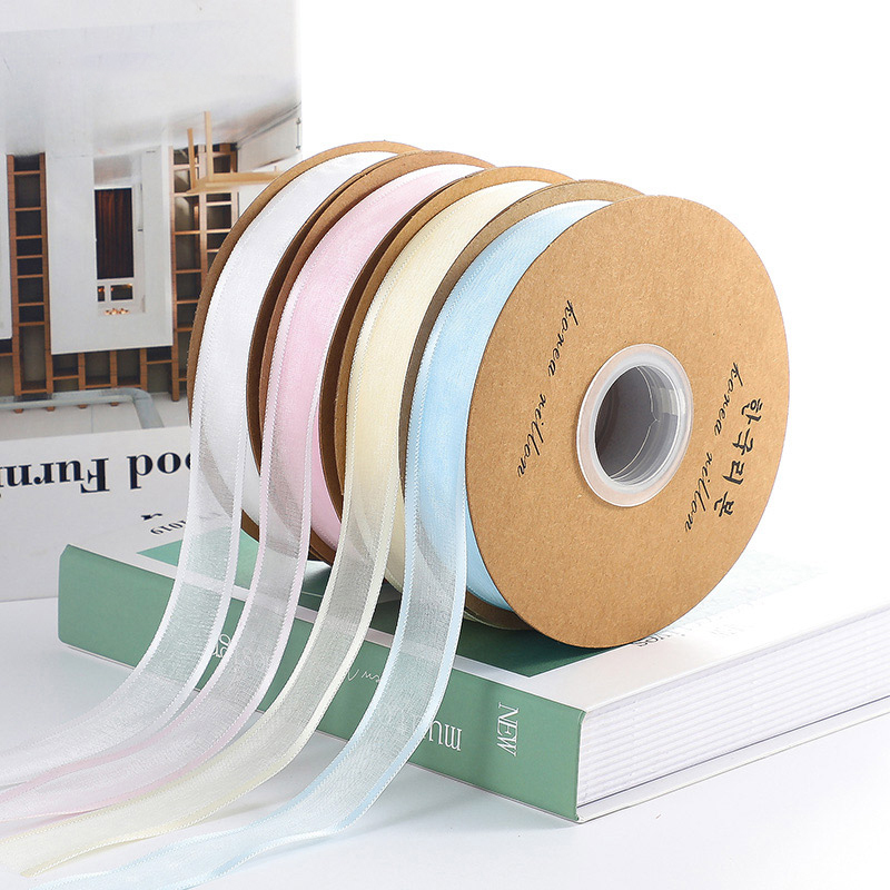 2.5cm Wide Gauze Ribbon, Snow Gauze Webbing, DIY Handmade Ribbon, Gift Wrapping Ribbon, Baking Cake Ribbon