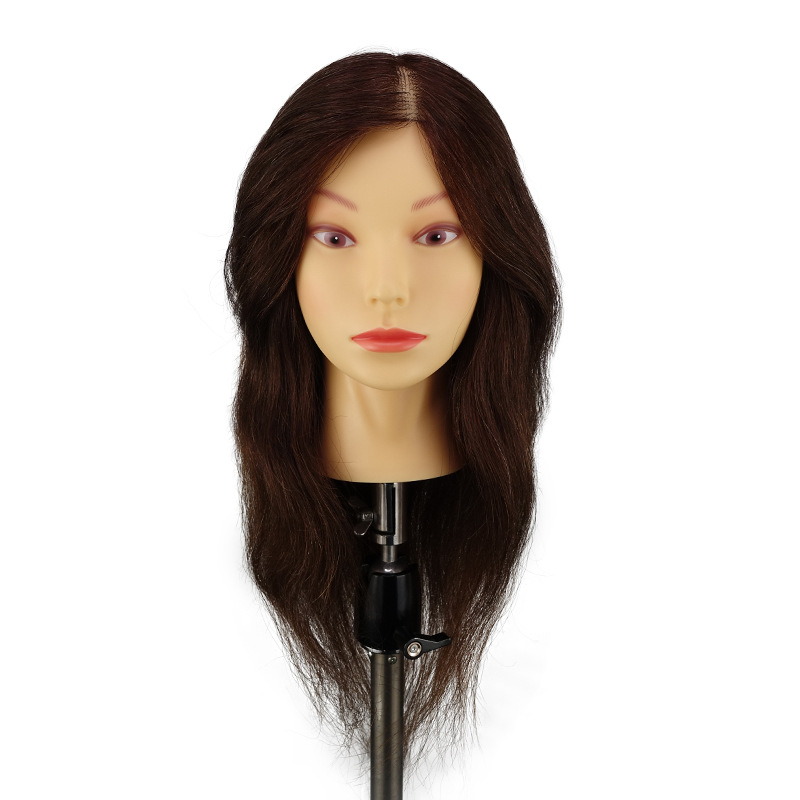 Human head model 18 inch teaching head mixed hair woman head model trim styling exercise paparazzi head dummy head model special head