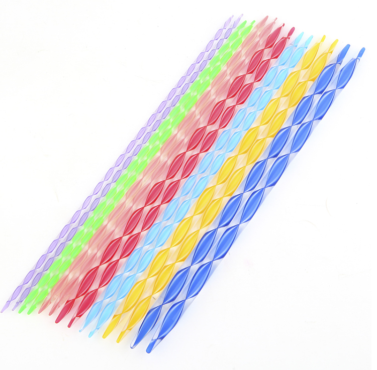 Đôi đầu acrylic đôi nhọn pha lê kim màu pha lê kim áo len kim công cụ đan đan khăn quàng kim màu - Công cụ & vật liệu may DIY khung theu