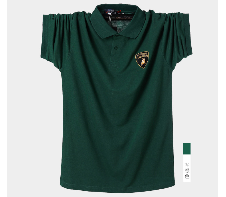 Người đàn ông mùa hè thêm phân bón để tăng chất béo áo sơ mi POLO 佬 thêm lớn ngắn tay T-shirt chất béo ve áo lỏng nửa tay áo Paul