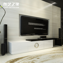 Modern and simple paint TV cabinet White retractable TV cabinet coffee table combination Fashionable floor cabinet TV cabinet