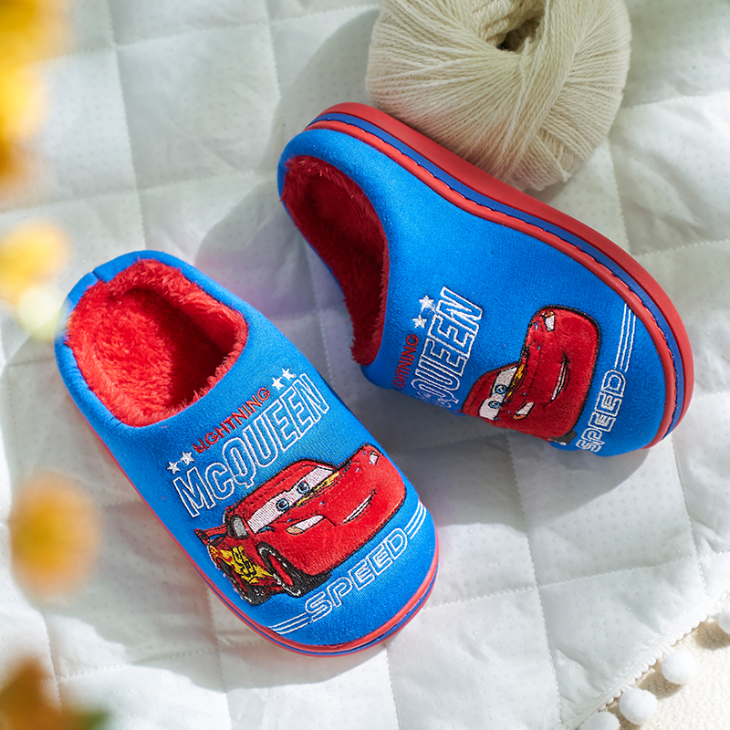 【迪士尼】冬季防滑保暖儿童棉拖鞋