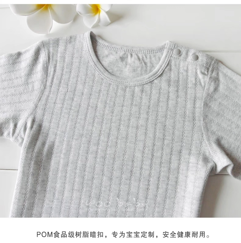 Huitong 1-4 tuổi bé trai và bé gái mùa thu đông đồ lót cotton 6-12 tháng bé không quần mùa thu hở vai