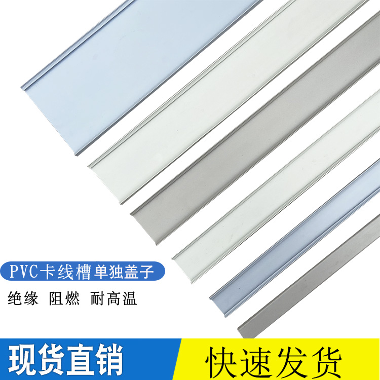 PVC Wiring Groove Individually Lid Flame Retardant Industrial Plastic Trunking Electric Box Control Distribution Cabinet Routing Grey Blue