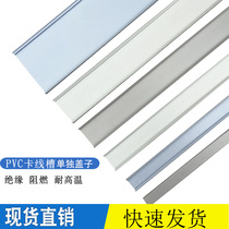 PVC Wiring Groove Individually Lid Flame Retardant Industrial Plastic Trunking Electric Box Control Electric Cabinet Routing Grey Blue