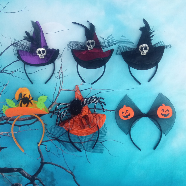 Halloween decorative dress headgear for children adult hair stirrup Horror Small Hat Hair Stirrup