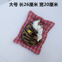 Большой спящий кот коричневый