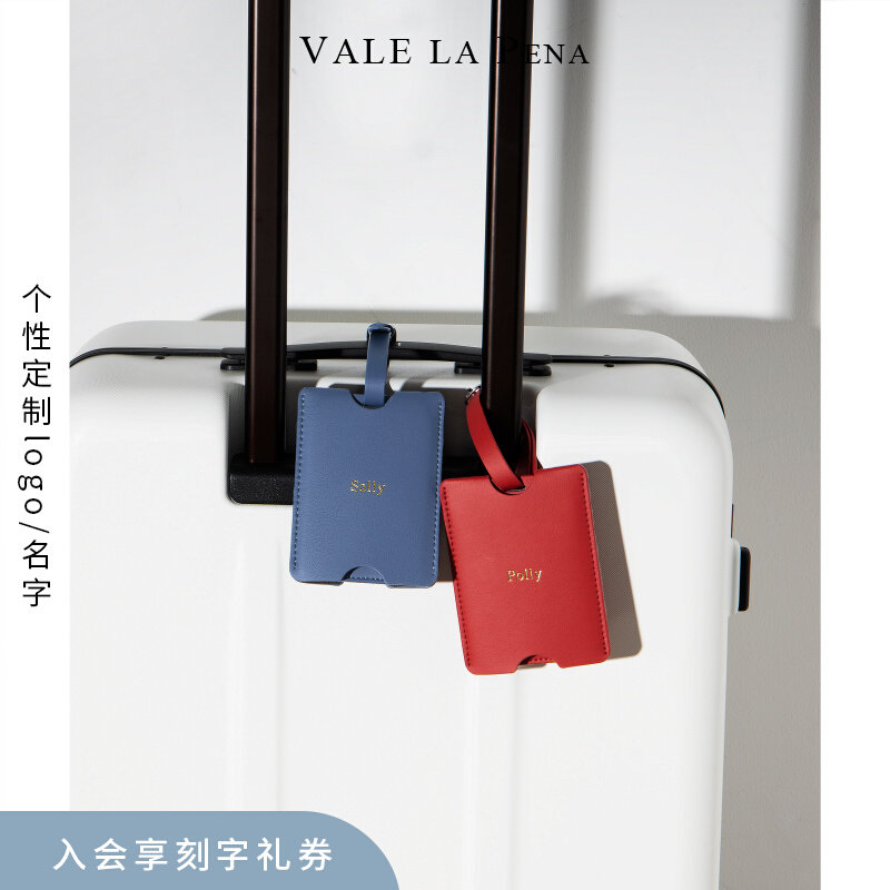 It's worth the real light and luxurious eco-friendly cortical luggage hanging tag Custom logo name Protection Privacy suitcase