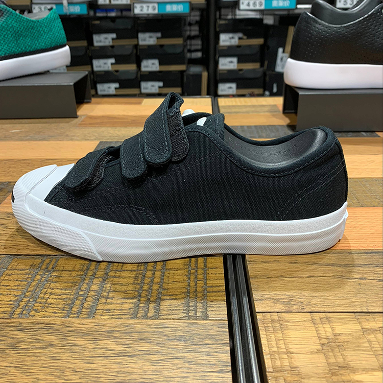 CONVERSE mới Converse velcro mở nụ cười nam nữ thấp để giúp giày vải thoáng khí 160238C160236C giày converse trắng