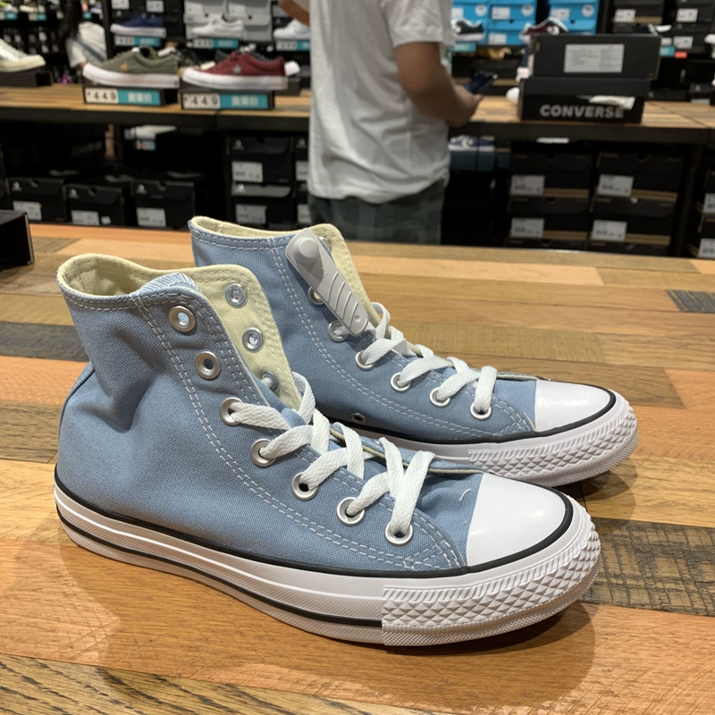 Converse Mùa hè mới tất cả các ngôi sao màu rắn cổ điển cao và giày nữ thoáng khí 162114C 161417C - Plimsolls