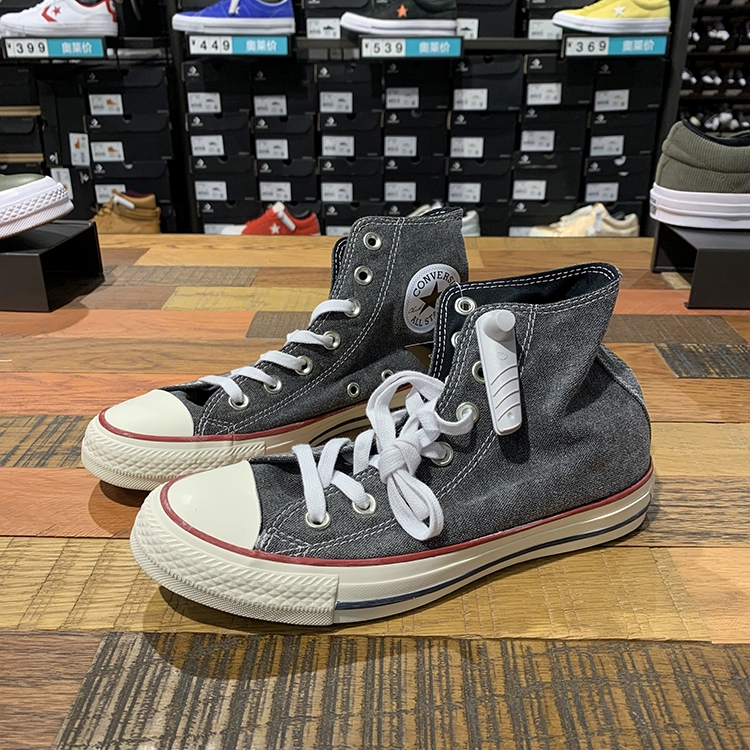 CONVERSE mới mài đá mài Converse retro nam và nữ giày vải cao cấp 159537C159538C - Plimsolls giày anta