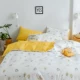 Cotton bốn mảnh cotton mùa hè nhỏ tươi đặt giường ga trải giường 1,5m1,8 mét giường Bắc Âu lưới đỏ - Bộ đồ giường bốn mảnh