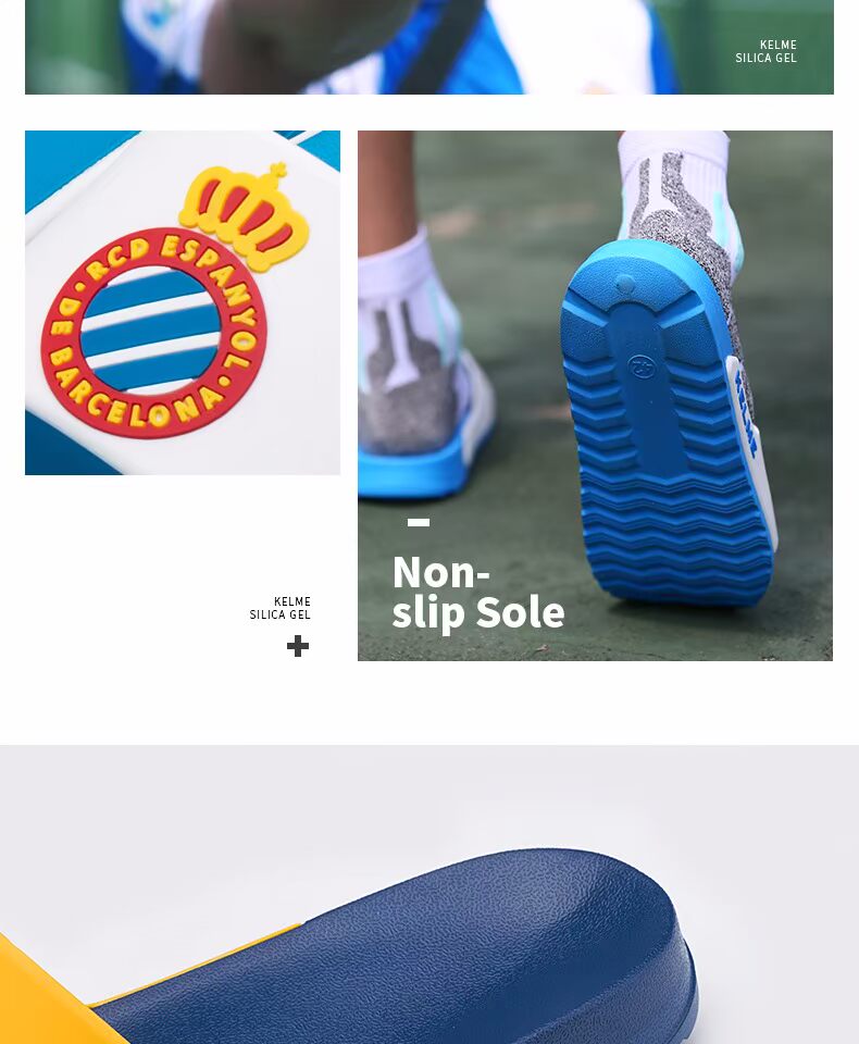 Dép KELME Karlie dép nam chống trượt dày dưới đáy mùa hè bóng đá thể thao giải trí Tây Ban Nha - Dép thể thao cửa hàng giày dép gần đây