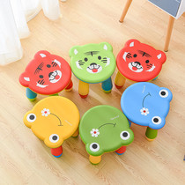 Thickened household childrens dwarf creative round foot plastic shoes small stool kindergarten cartoon cute small bench