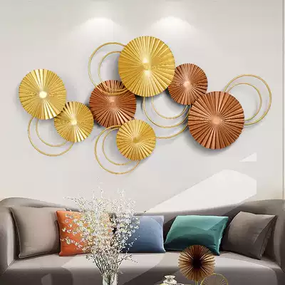 Light luxury style wall decoration living room background wall decoration creative wall metal pendant Wall Iron pendant model room