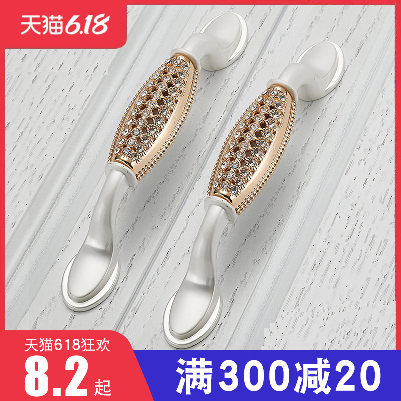 Sofia gold inlaid drill handle modern field Single-hole Jane O cabinet handle drawer wardrobe whole cupboard