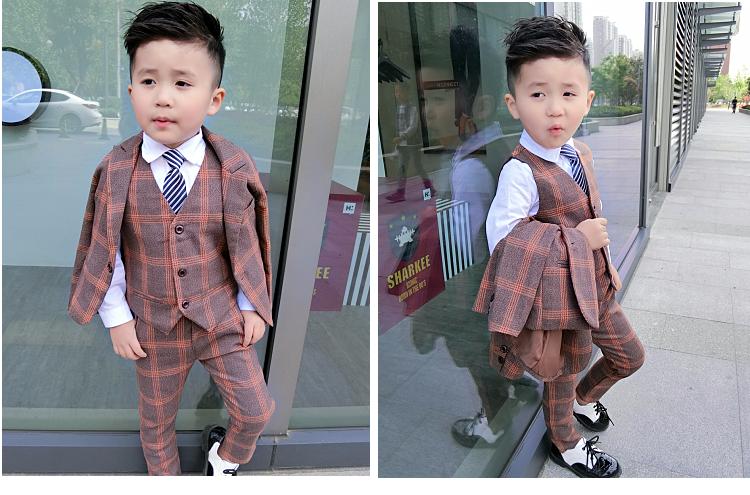 Bộ đồ mùa đông 2018 cho trẻ em mới phù hợp với bé trai phù hợp với bé trai ba mảnh trang phục piano váy đầm đẹp cho bé yêu