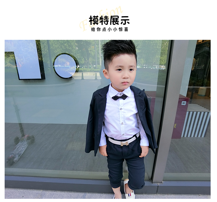 Bộ đồ cho bé trai mùa xuân và mùa thu Set 4 mùa thu nhỏ Bộ đồ trẻ em 5 Bộ đồ nhỏ 6 tuổi Bộ đồ dài tay cho bé trai 7 quần áo trẻ em hàn quốc