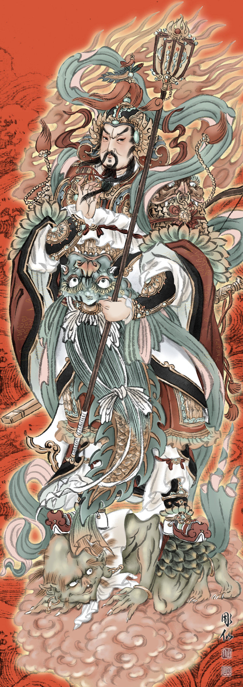 云中工作室第六版画组门神神荼郁垒:守护你的家,戴家样雕仙作品镇宅驱邪避凶!-门神-淘宝好物网