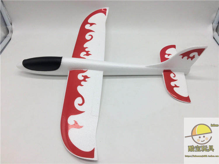 Фрисби 手抛飞机泡沫飞机滑翔机贴花贴纸飞机火焰飞机飞得远投掷儿童玩具 628