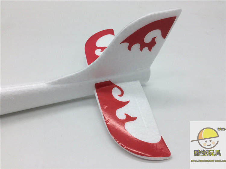 Фрисби 手抛飞机泡沫飞机滑翔机贴花贴纸飞机火焰飞机飞得远投掷儿童玩具 628