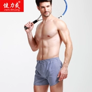 Jian Li Shuang A Luo quần nam cotton boxer tóm tắt cotton lỏng XL quần short nhà đồ ngủ quần