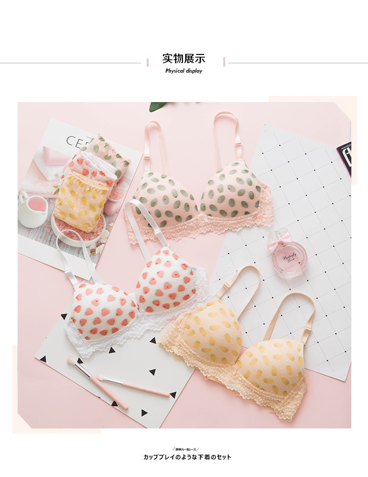 Bộ đồ lót nhỏ trong suốt phù hợp với mẫu nữ siêu mỏng không có vành được học sinh tập trung trên áo ren thoải mái áo ngực nhỏ mùa hè áo lót đúc