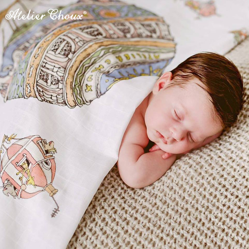 French atelier choux gauze wrap newborn baby products baby wrap cotton newborn