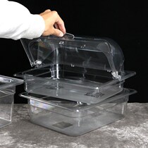 Plastic box transparent food box stall chicken feet display box ice powder marinated vegetable display box stand acrylic
