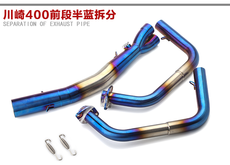 Xe máy sửa đổi Kawasaki NINJA400 phần trước Ninja 400 đuôi ống xả cuối bằng hợp kim nhôm ống thép không gỉ - Ống xả xe máy bô xe máy exciter 135