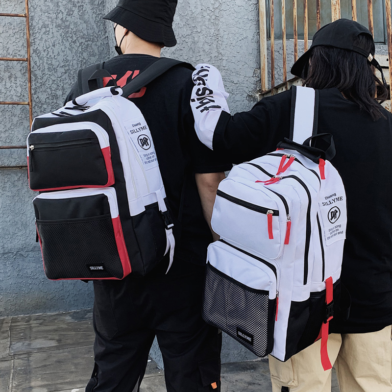 School bag men's and women's fashion trend large-capacity campus high school college students Korean version of Harajuku ulzzang backpack