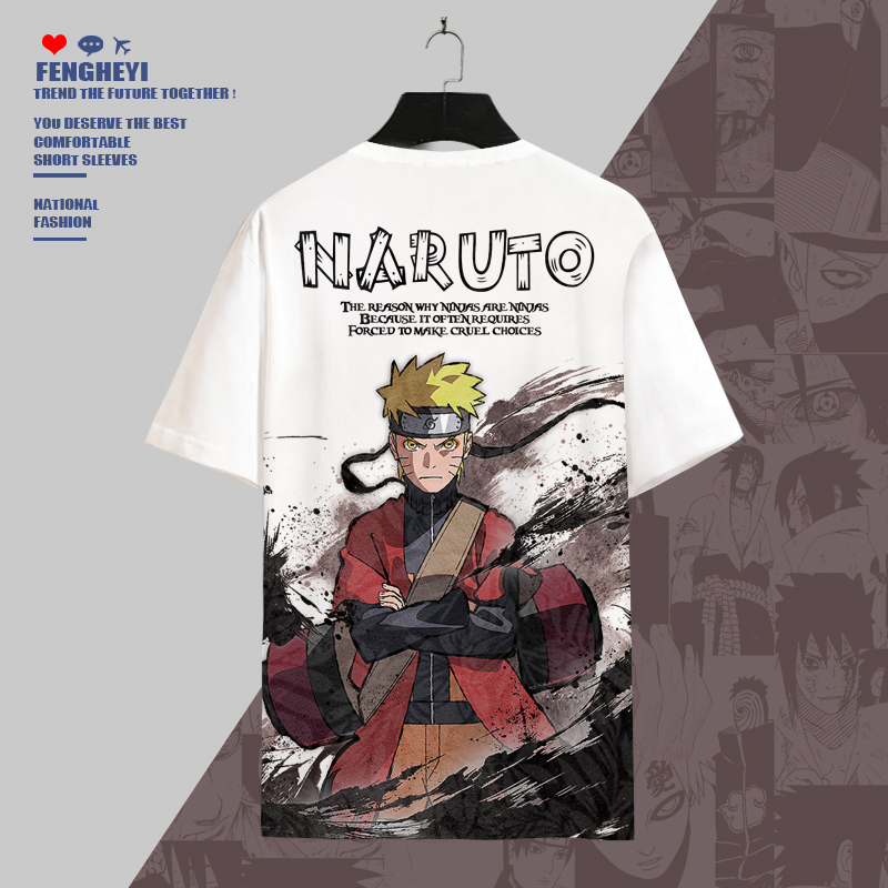 2026 New Men's T-Shirt Naruto Collaboration Short-Sleeve Uzumaki Naruto Same Style Cosplay Shirt Ice Silk Half-Sleeve 2026 New Men's T-Shirt Naruto Collaboration Short-Sleeve Uzumaki Naruto Same Style Cosplay Shirt Ice Silk Half-Sleeve