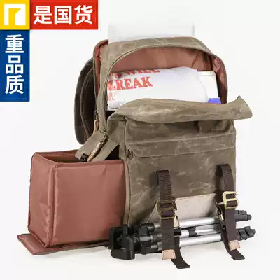 Annoger photography camera bag shoulder professional one-eye digital backpack waterproof British casual canvas bag lens