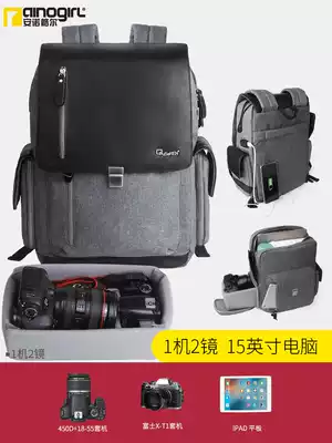 Annogel professional digital cowhide cover simple casual shoulder photography bag large capacity single-eye camera bag