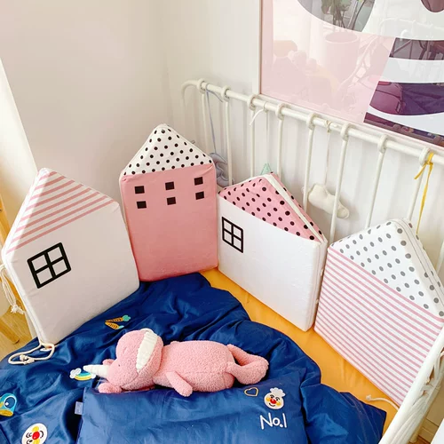 Мультяшная детская кроватка, детские бортики, противоударный бортик, ограждение, лента, упаковка, защита при падении